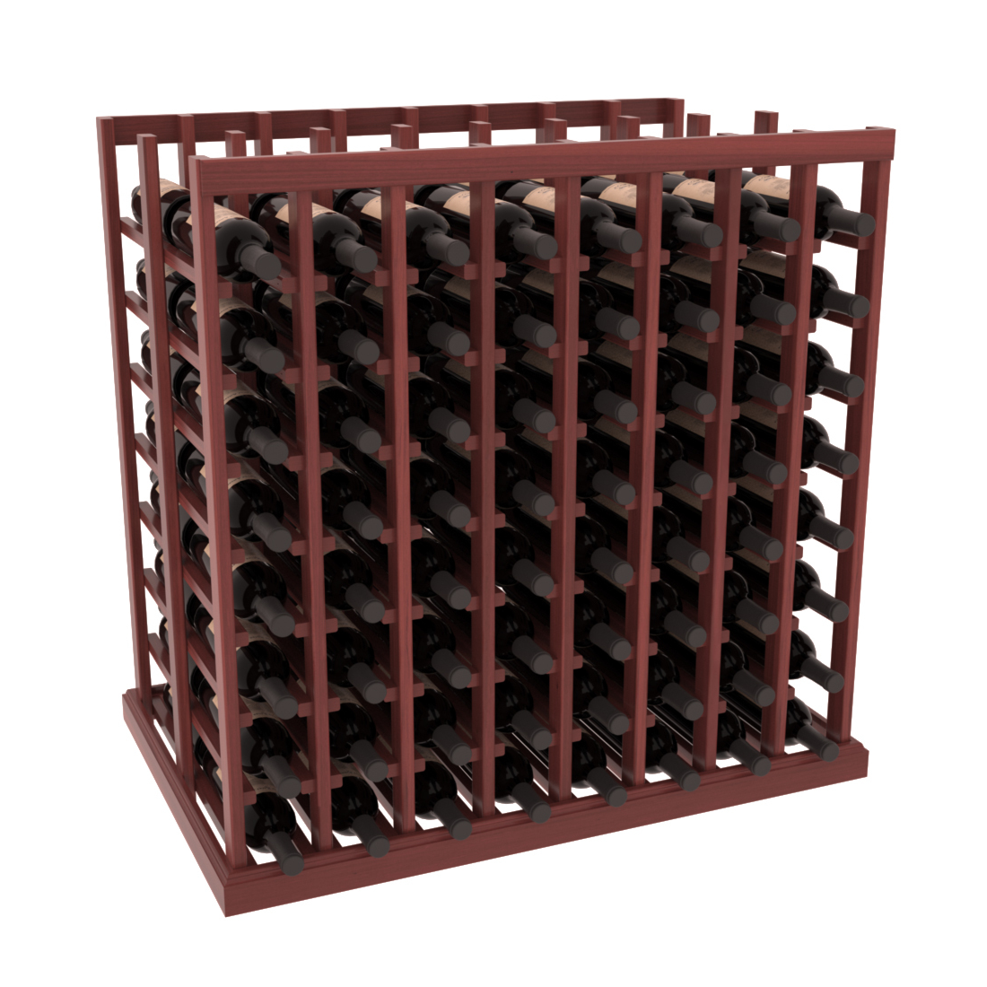 InstaCellar 8 Column Double Deep Tasting Table – Premium Redwood / Cherry stained