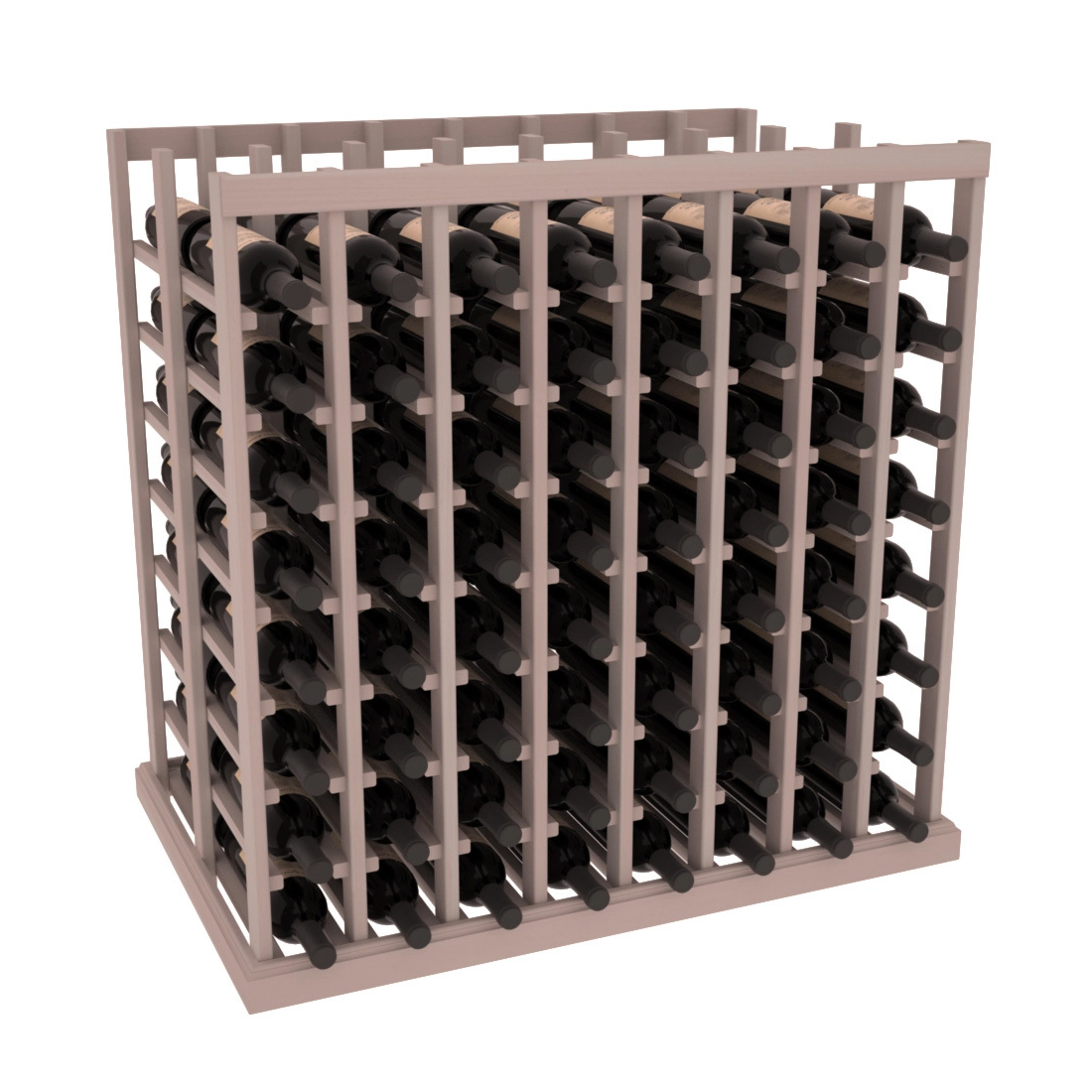 InstaCellar 8 Column Double Deep Tasting Table – Premium Redwood / Greywash stained