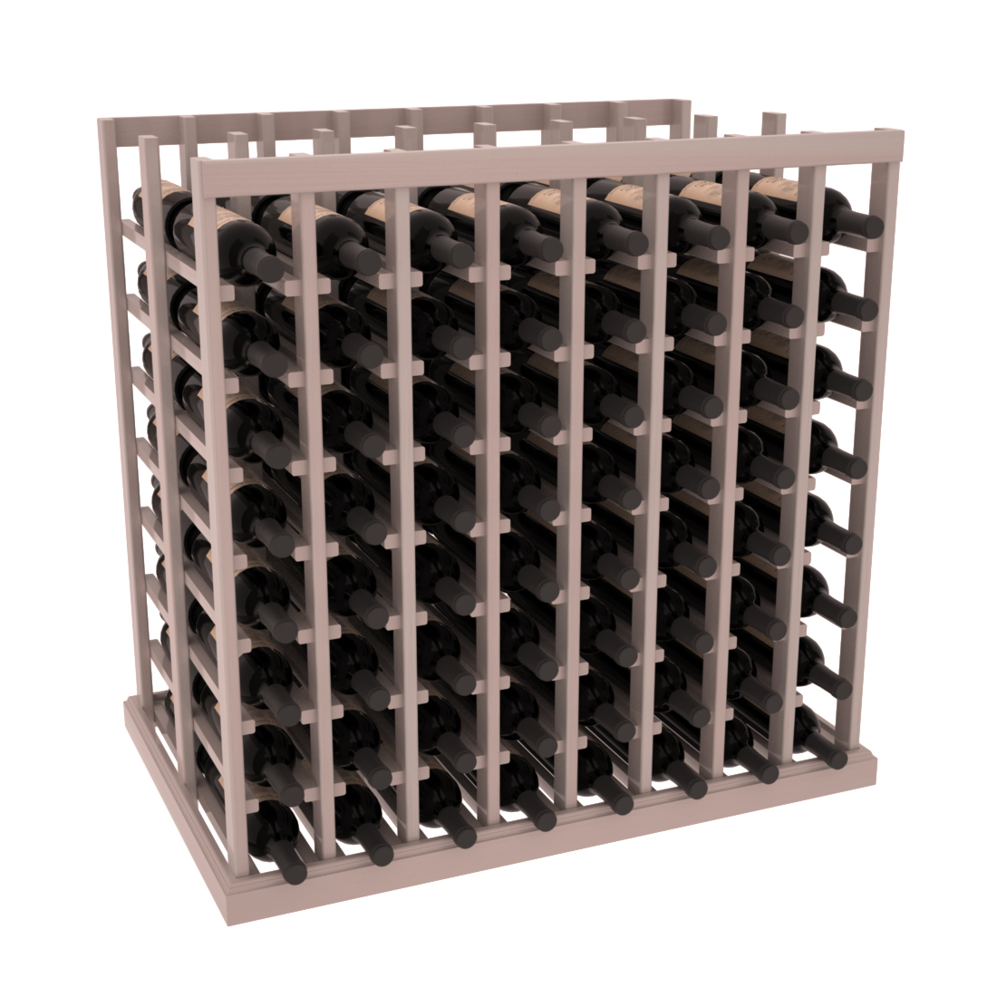 InstaCellar 8 Column Double Deep Tasting Table – Premium Redwood / Greywash stained