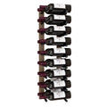 Millesime Wine Wall Collection 36" Vertical Wall-Mounted Rack, 2 Bottle Deep – Black Rods / White Oak