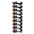 Millesime Wine Wall Collection 36" Vertical Wall-Mounted Rack, 1 Bottle Deep – Black Rods / White Oak