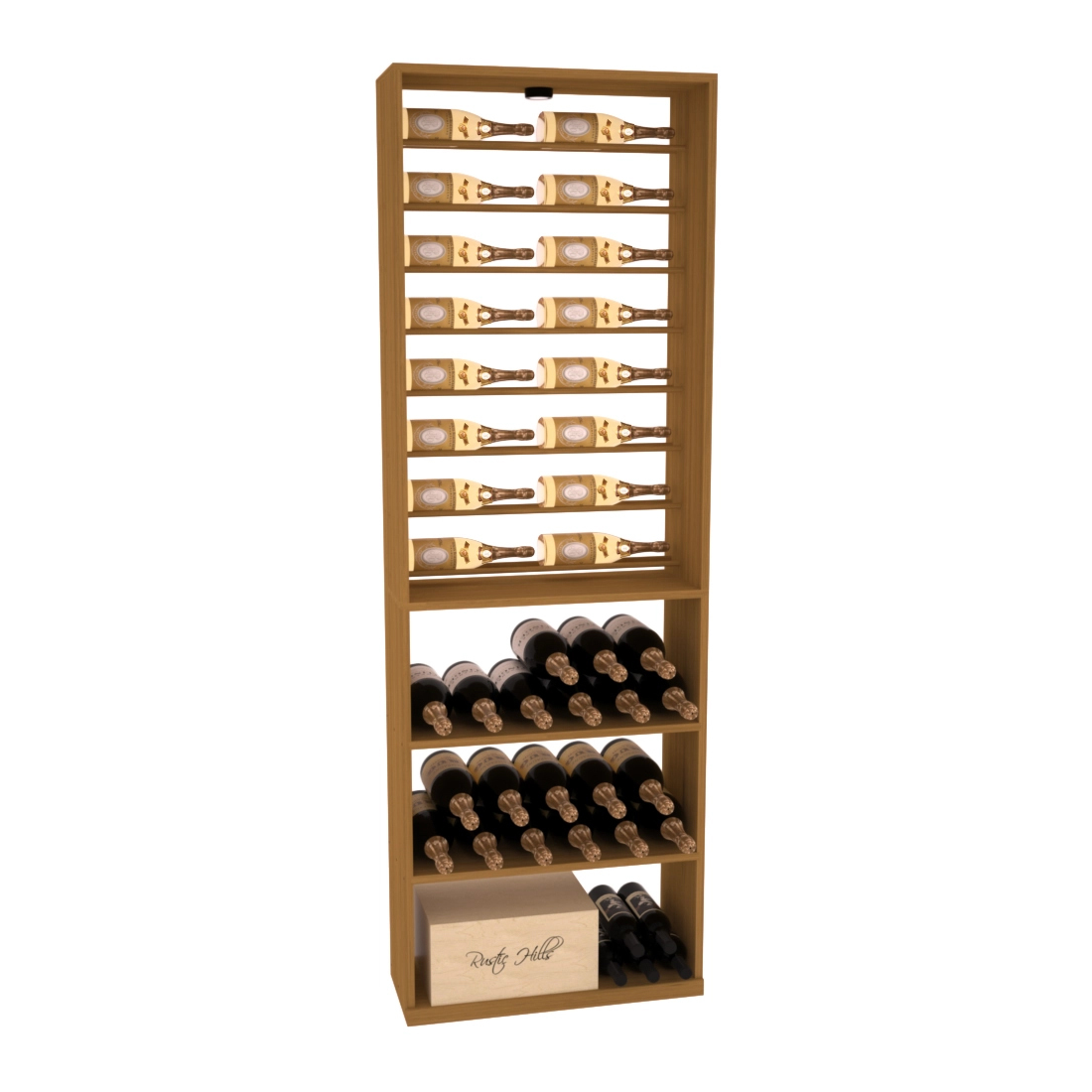 Retail Horizontal Bottle Display Rack – Grand Mahogany / Unstained