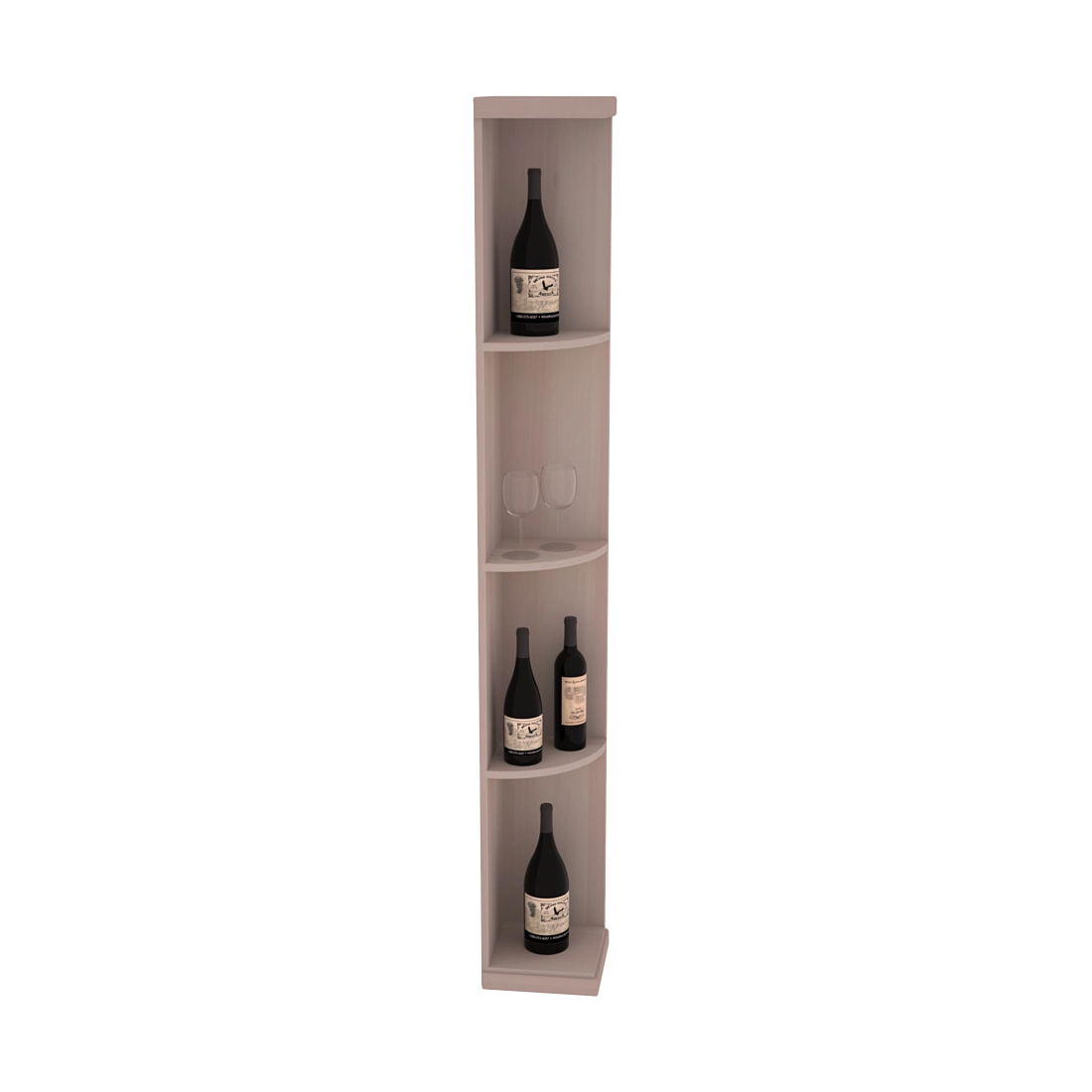 Retail Quarter-Round Wine Display Rack