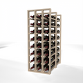 GrandCellar™ 3 Column Full-Depth Double Deep Wine Rack – 36" – White Oak / Unstained