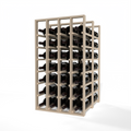 GrandCellar™ 4 Column Full-Depth Double Deep Magnum Wine Rack – 36" – White Oak / Unstained