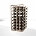 GrandCellar™ 4 Column Full-Depth Double Deep Wine Rack – 36" – White Oak / Unstained