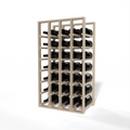 GrandCellar™ 4 Column Full-Depth Magnum Wine Rack – 36" – White Oak / Unstained