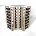 GrandCellar™ 4 Column Full-Depth Standard Corner Wine Rack – 36" – White Oak / Unstained