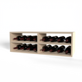 GrandCellar™ 8 Column Full-Depth Wine Shelf – 12" – White Oak / Unstained