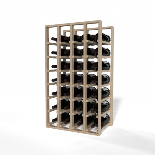 GrandCellar™ 4 Column Full-Depth Magnum Wine Rack – 36" – White Oak / Unstained