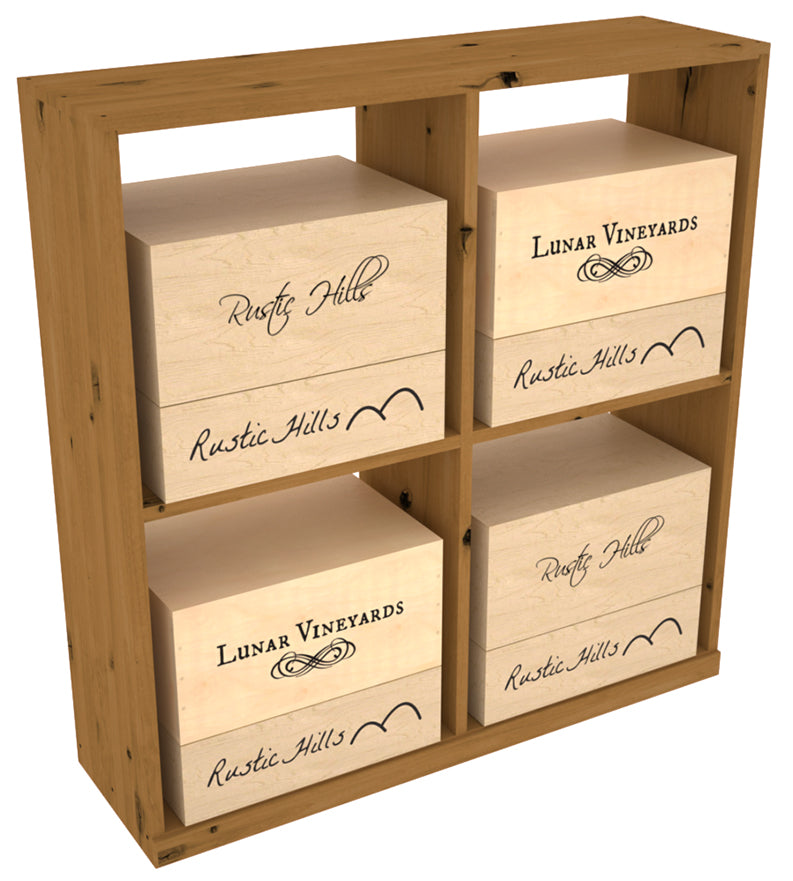 InstaCellar Solid Case Bin with Top – Premium Redwood / Black stained