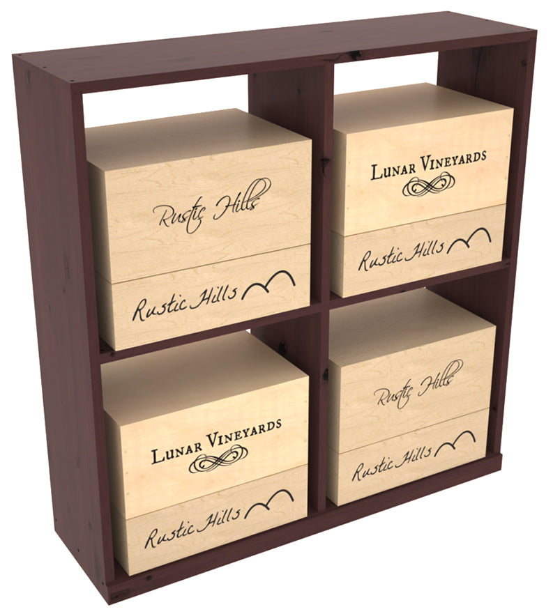 InstaCellar Solid Case Bin with Top – Grand Mahogany / Unstained