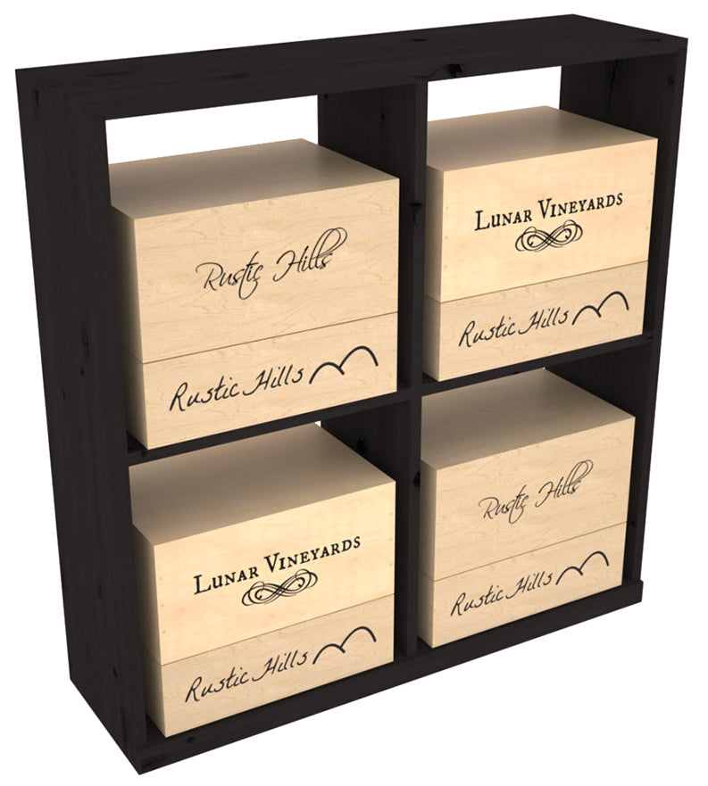 InstaCellar Solid Case Bin with Top – Grand Mahogany / Oak stained