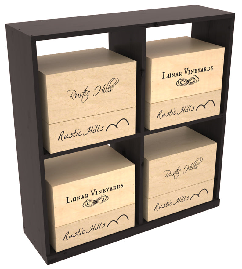 InstaCellar Solid Case Bin with Top – Grand Mahogany / Oak stained