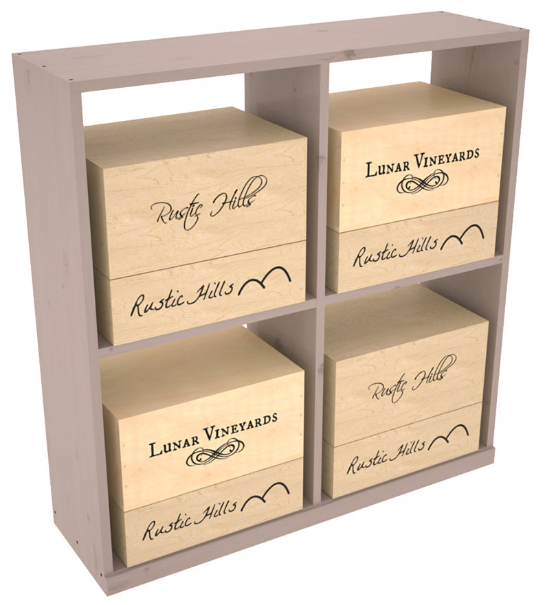 InstaCellar Solid Case Bin with Top – Grand Mahogany / Cherry stained