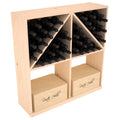 InstaCellar Solid Case/Bottle Bin with Top – Knotty Alder / Unstained