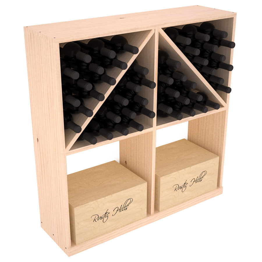 InstaCellar Solid Case/Bottle Bin with Top – Knotty Alder / Unstained