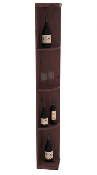 InstaCellar Quarter Round Display – Premium Redwood / Black stained