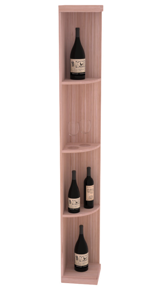 InstaCellar Quarter Round Display – Ponderosa Pine / Unstained