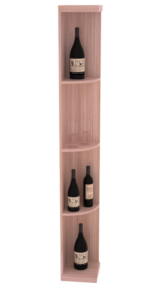 Retail Quarter-Round Wine Display Rack – Grand Mahogany / Walnut stained