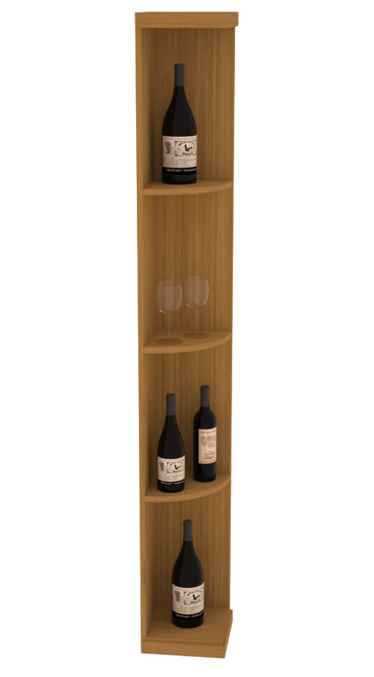 InstaCellar Quarter Round Display – Ponderosa Pine / Oak stained