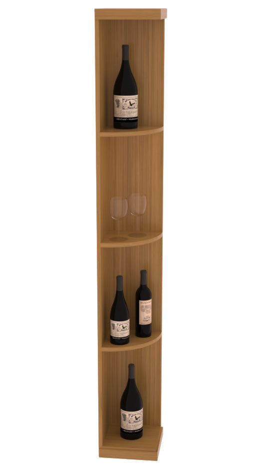 Retail Quarter-Round Wine Display Rack – Grand Mahogany / Black stained