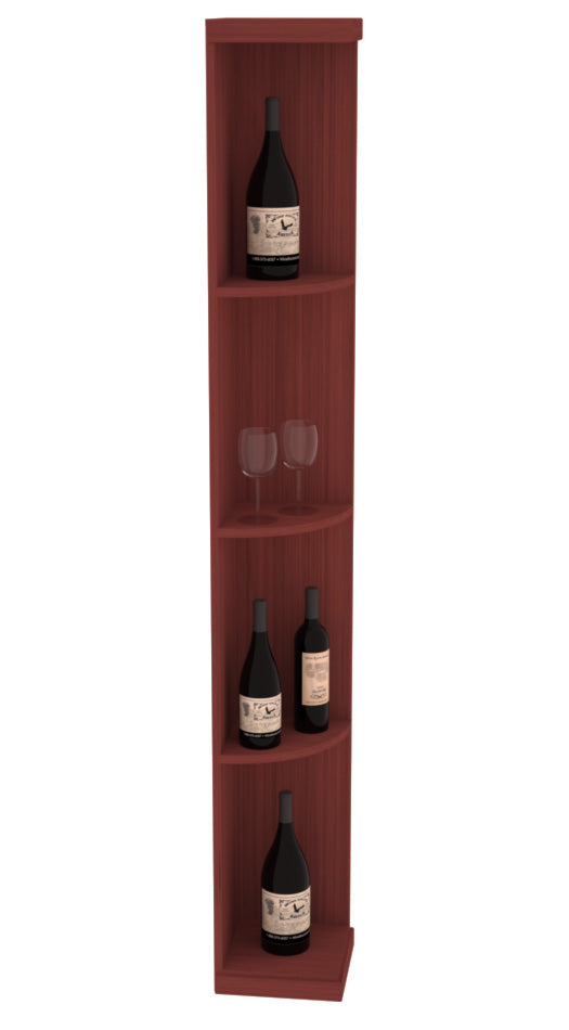InstaCellar Quarter Round Display – Ponderosa Pine / Cherry stained