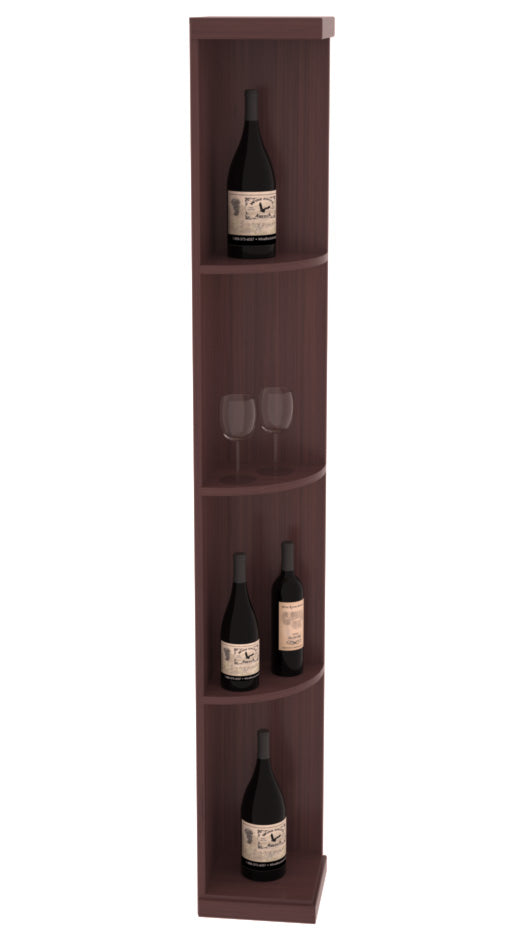 InstaCellar Quarter Round Display – Ponderosa Pine / Walnut stained