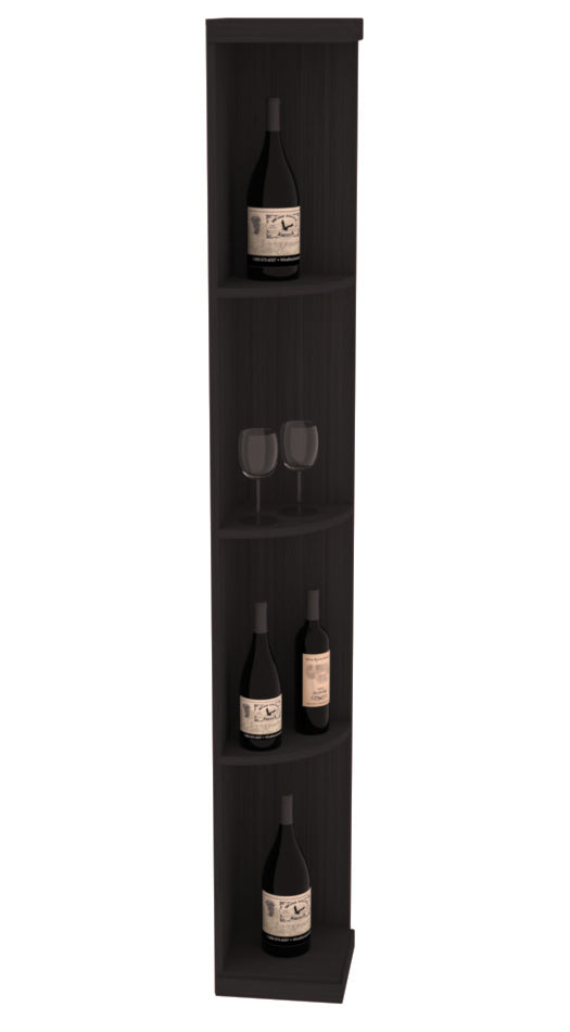 InstaCellar Quarter Round Display – Ponderosa Pine / Black stained