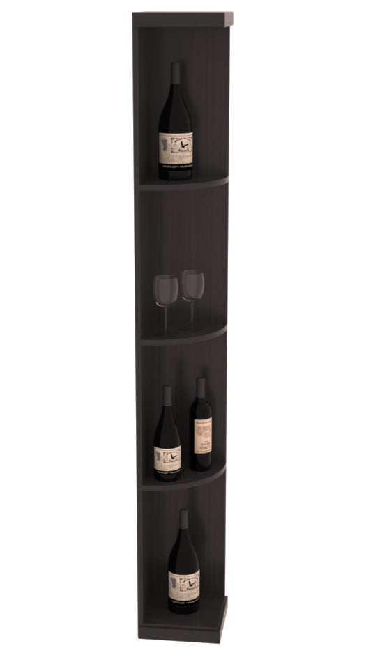 InstaCellar Quarter Round Display – Ponderosa Pine / Black stained