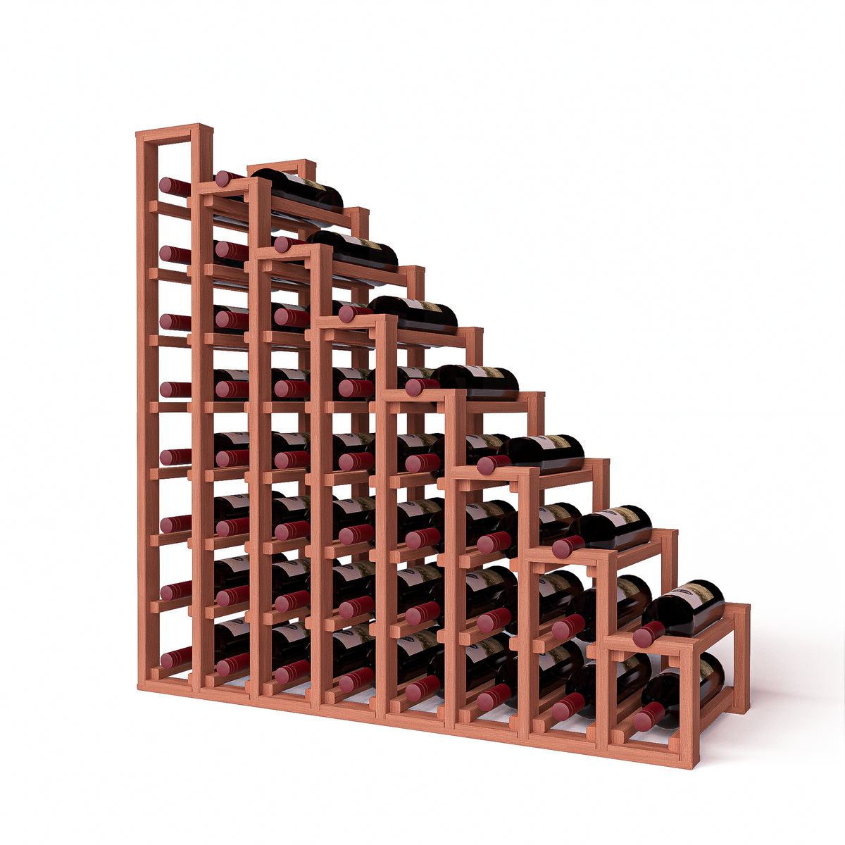 GrandCellar™ 8 Column Full-Depth Waterfall – 36" – Sapele Mahogany / Unstained